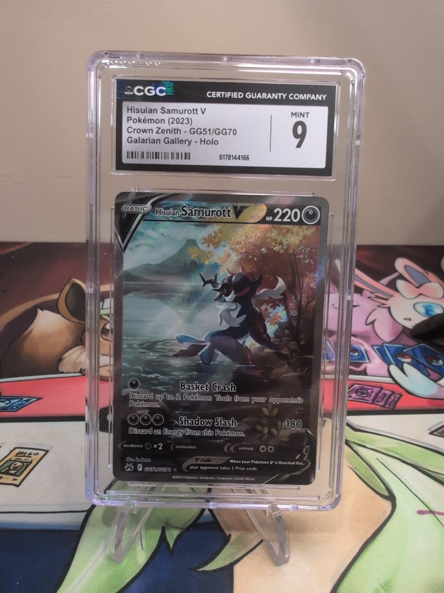 Hisuian Samurott V GG51/GG70 SWSH: Crown Zenith: Galarian Gallery Holo CGC 9