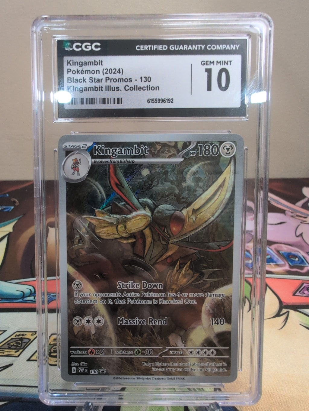 Kingambit Promo #130/CGC 10/Kingambit Illus. Collection. Pokemon TCG.