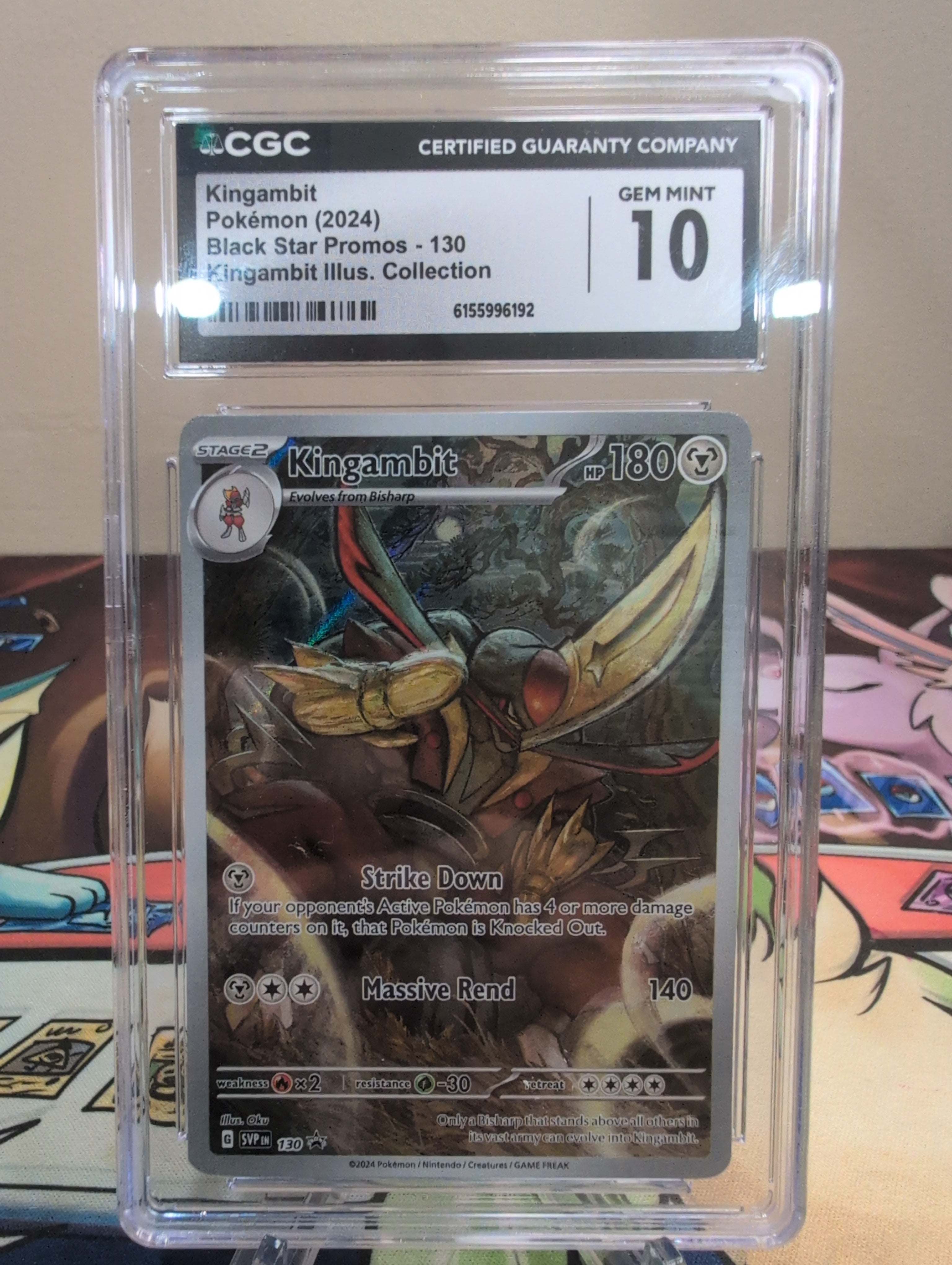 Kingambit Promo #130/CGC 10/Kingambit Illus. Collection. Pokemon TCG.