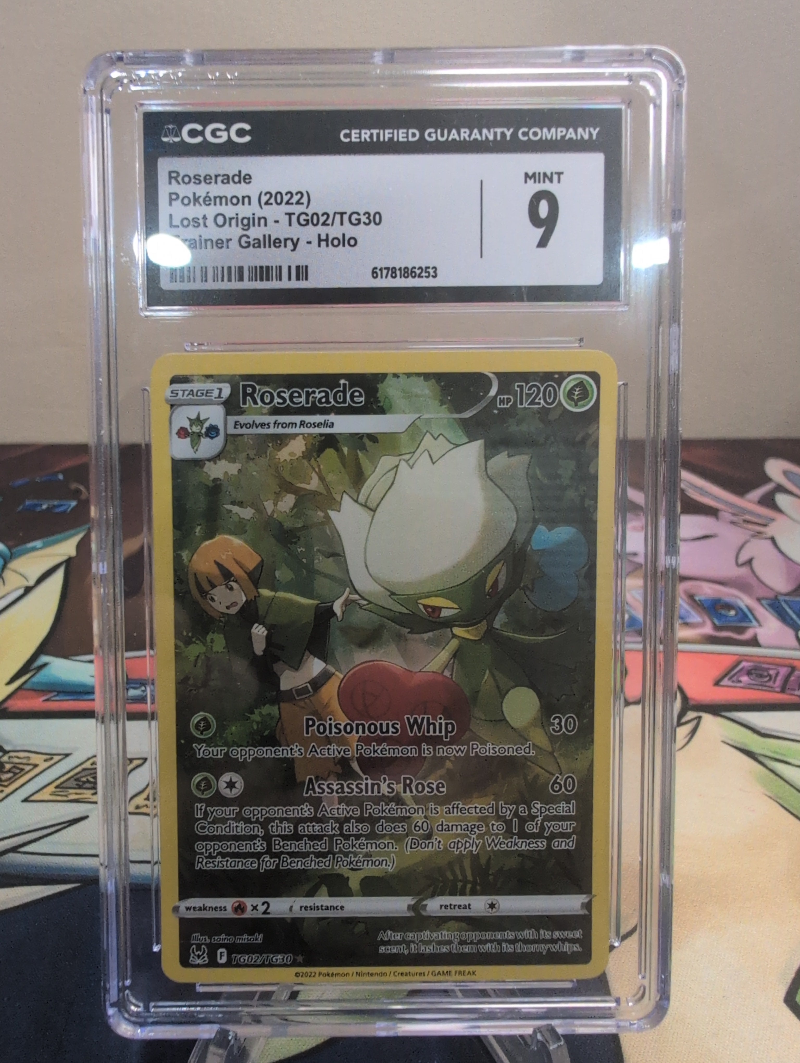 CGC 10 Roserade TG02/TG30 Lost Origin Trainer Gallery Holo 2022