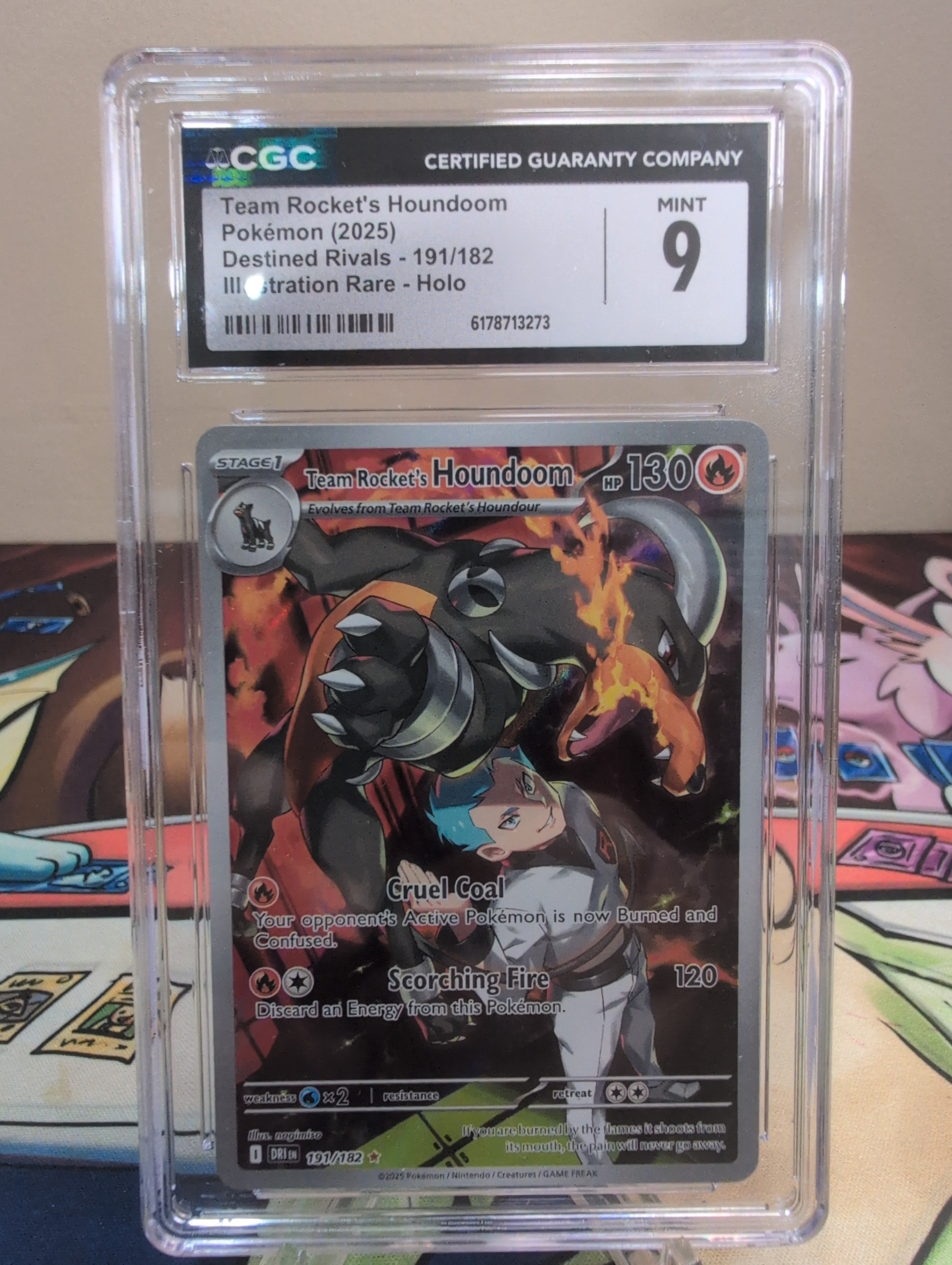 Team Rockets Houndoom 191/182 IR Destined Rivals English CGC 9 Mint